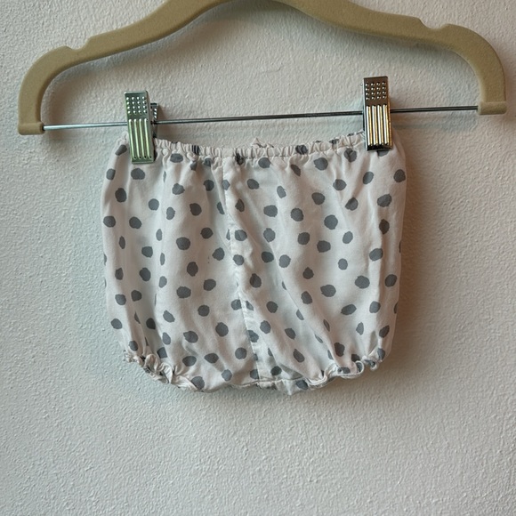 Le Petit Coco White Dress with Gray Dots & matching Diaper Cover Bloomer Set 9M - Picture 7 of 9